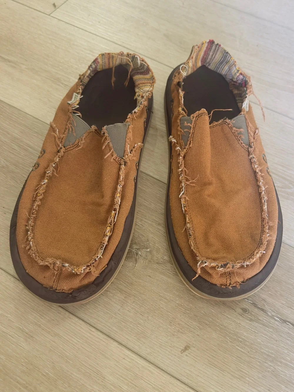 Sanuk Men’s Slip-On Loafers in Brown